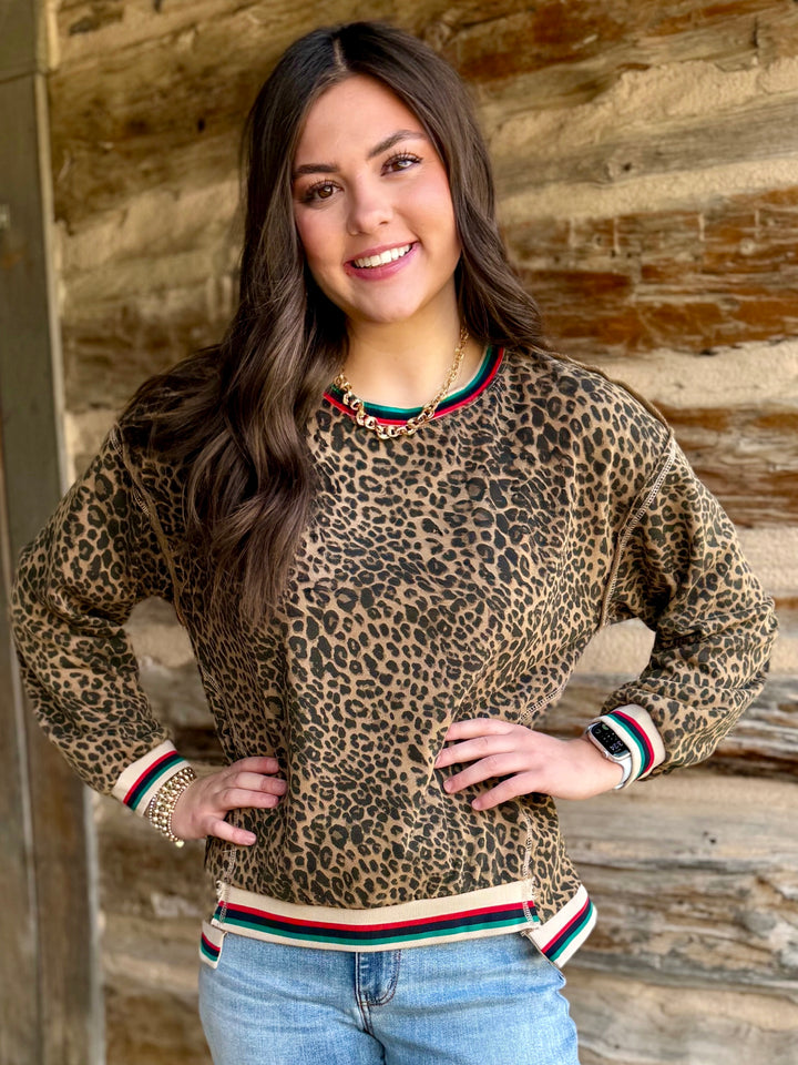 Roam Free Leopard Sweatshirt