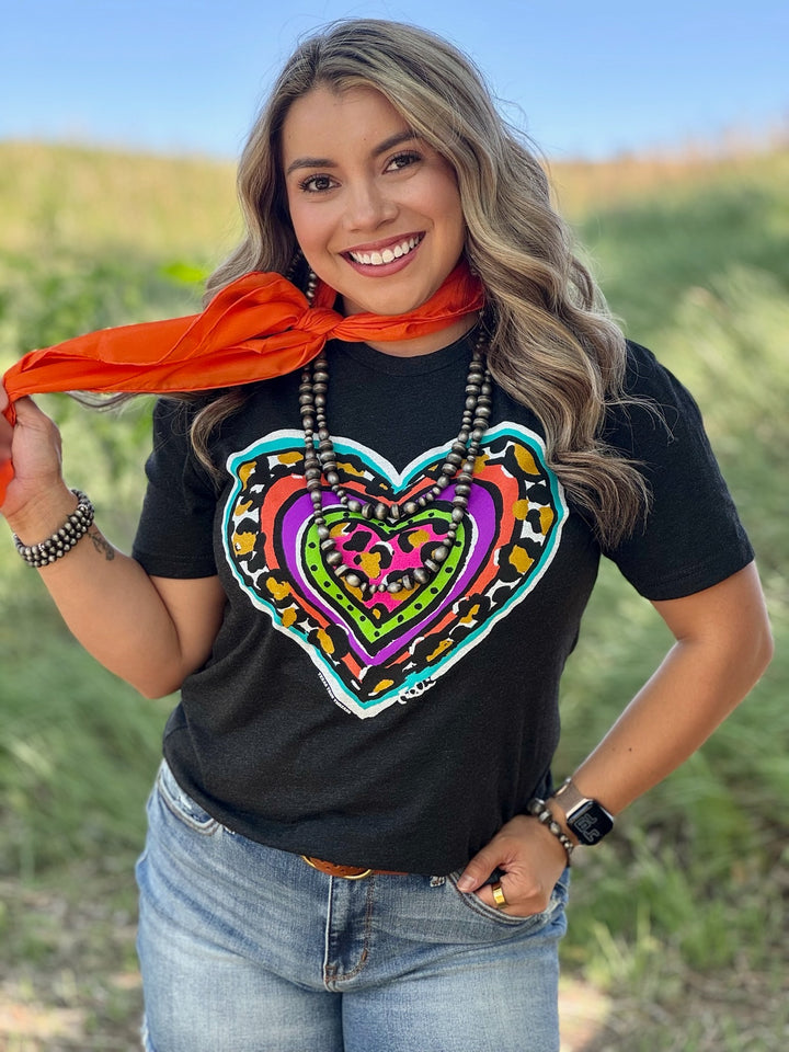 Callie Ann Stelter Leopard Heart Tee by Texas True Threads