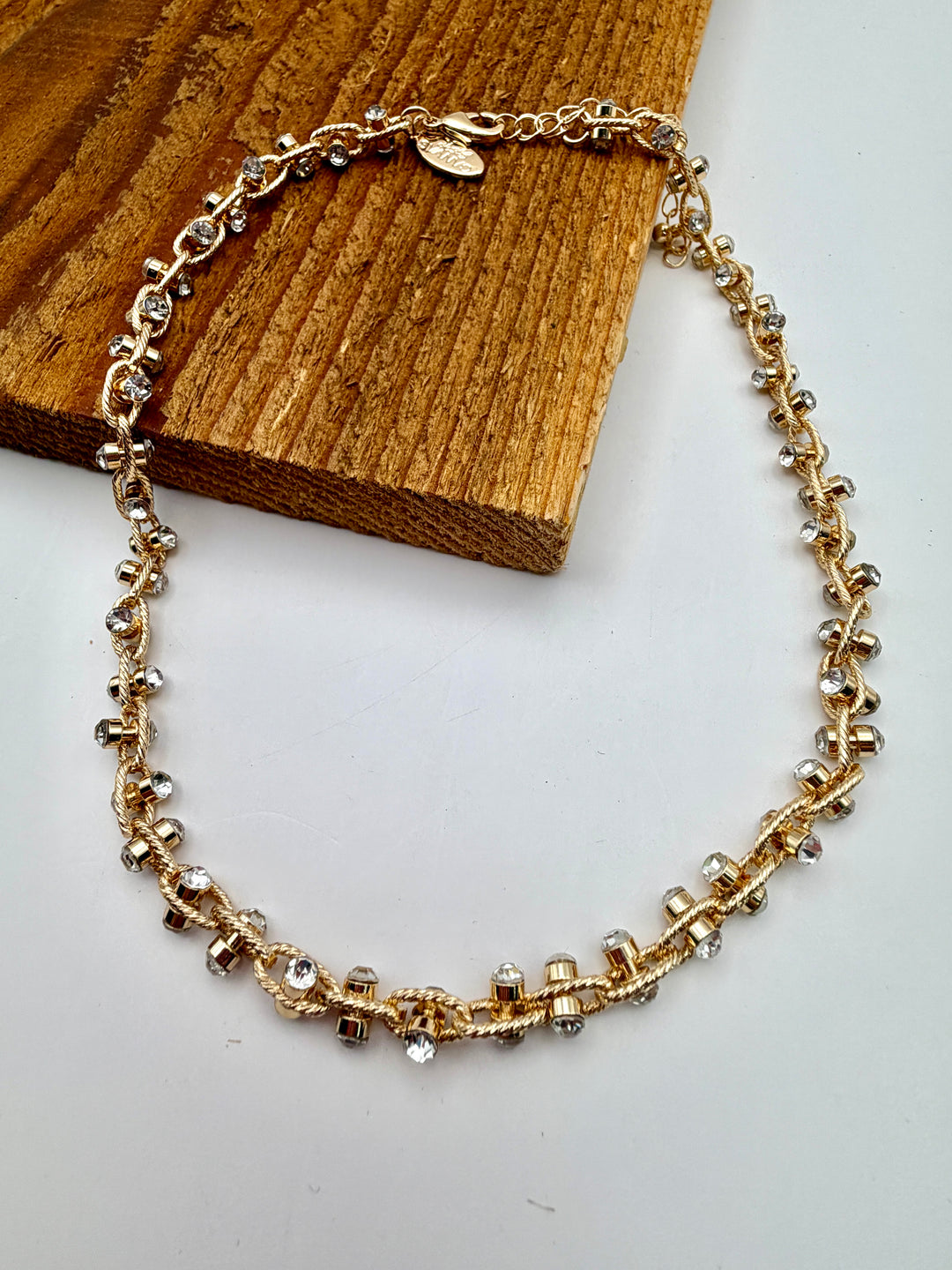 Nadia Gold & Rhinestone Necklace