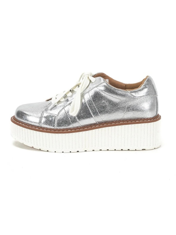 Marcell Silver Platform Sneaker by Yellow Box