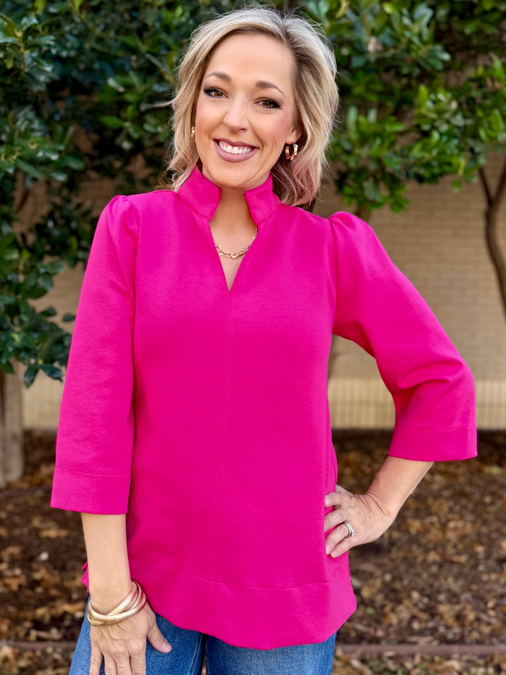 Tried and True Pink V-Neck Top