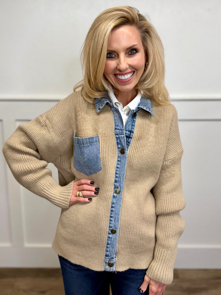 Cozy All The Way Taupe Shacket