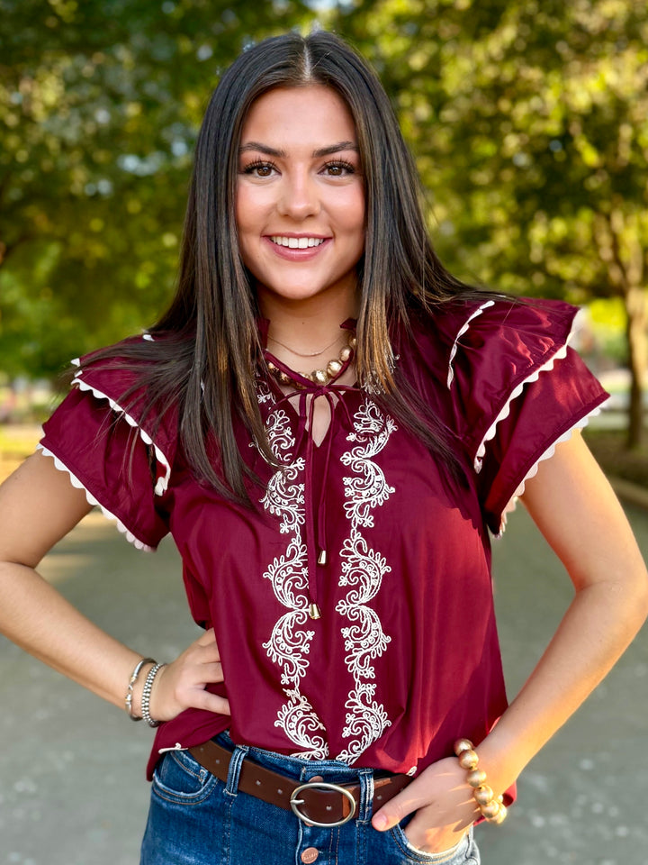 Maroon on my Mind Blouse