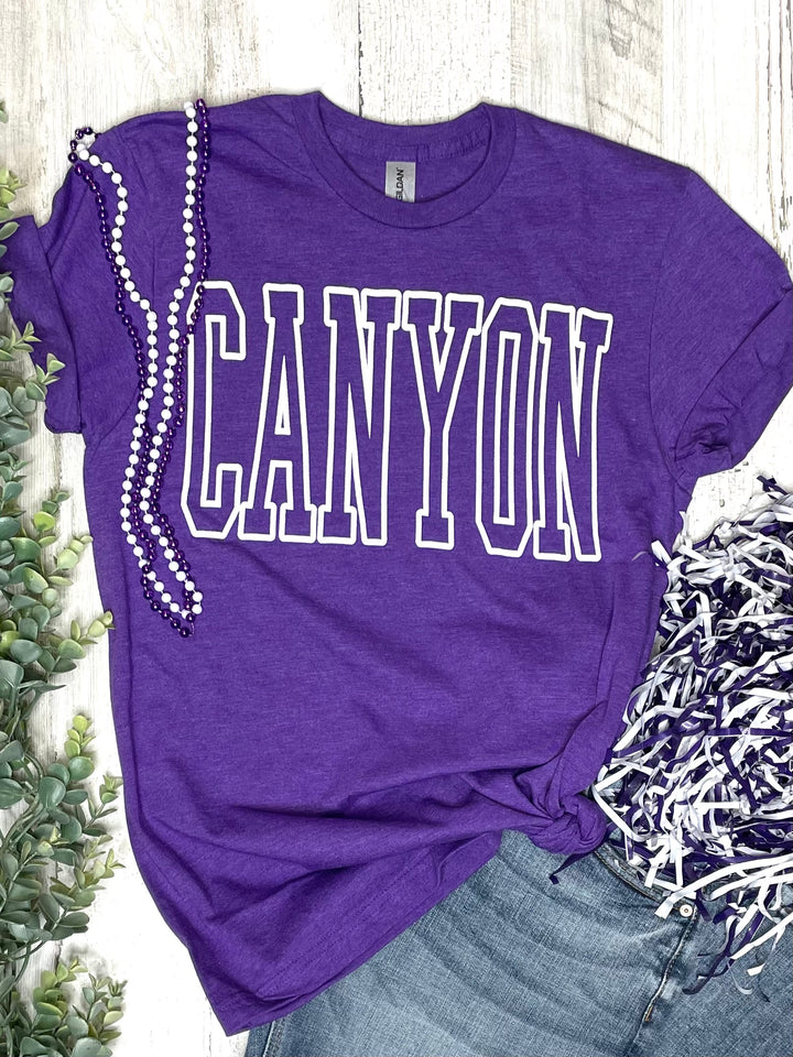 Canyon Puff Outline Purple Tee