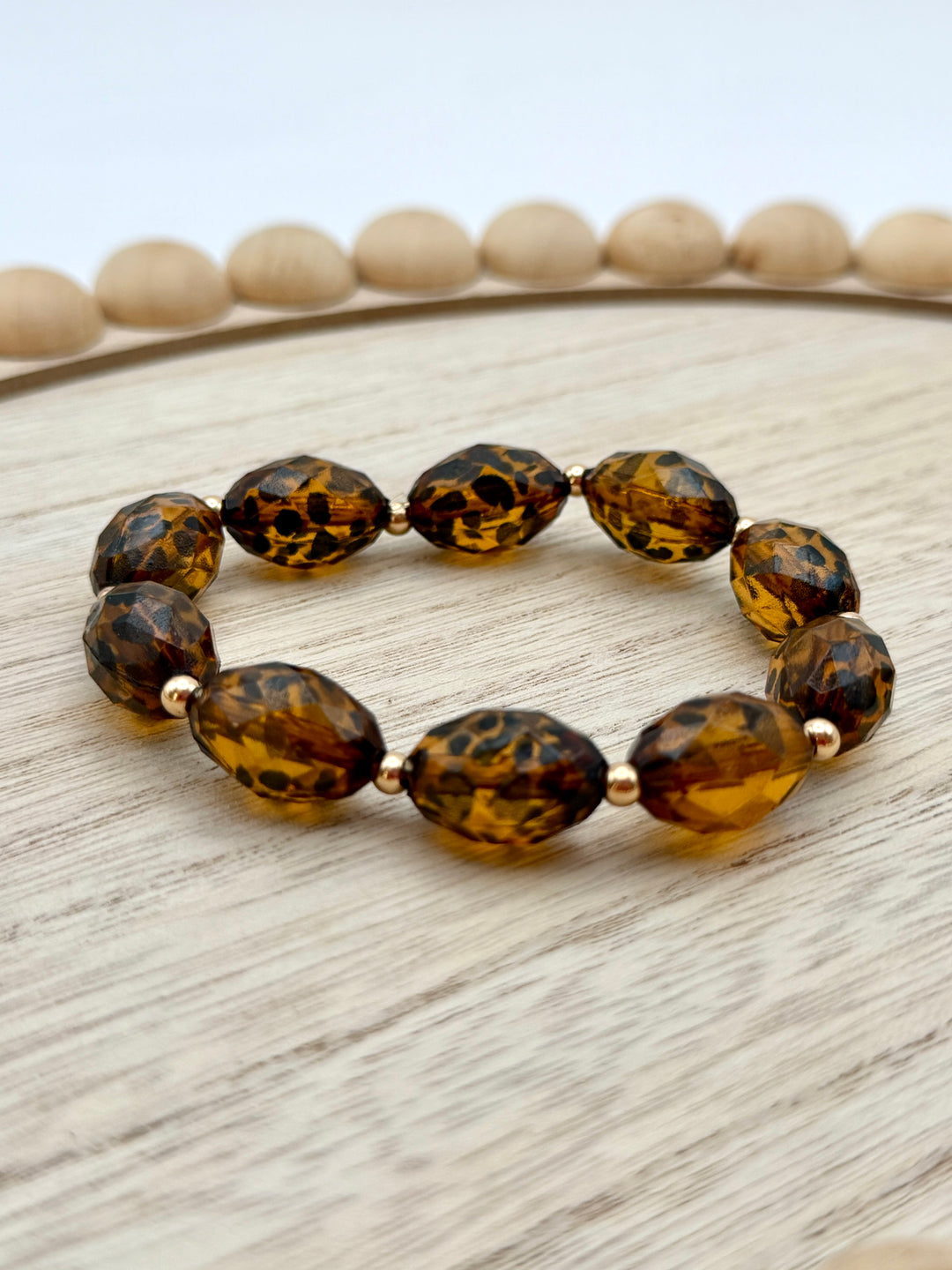 Gold Tortoise Beaded Bracelet