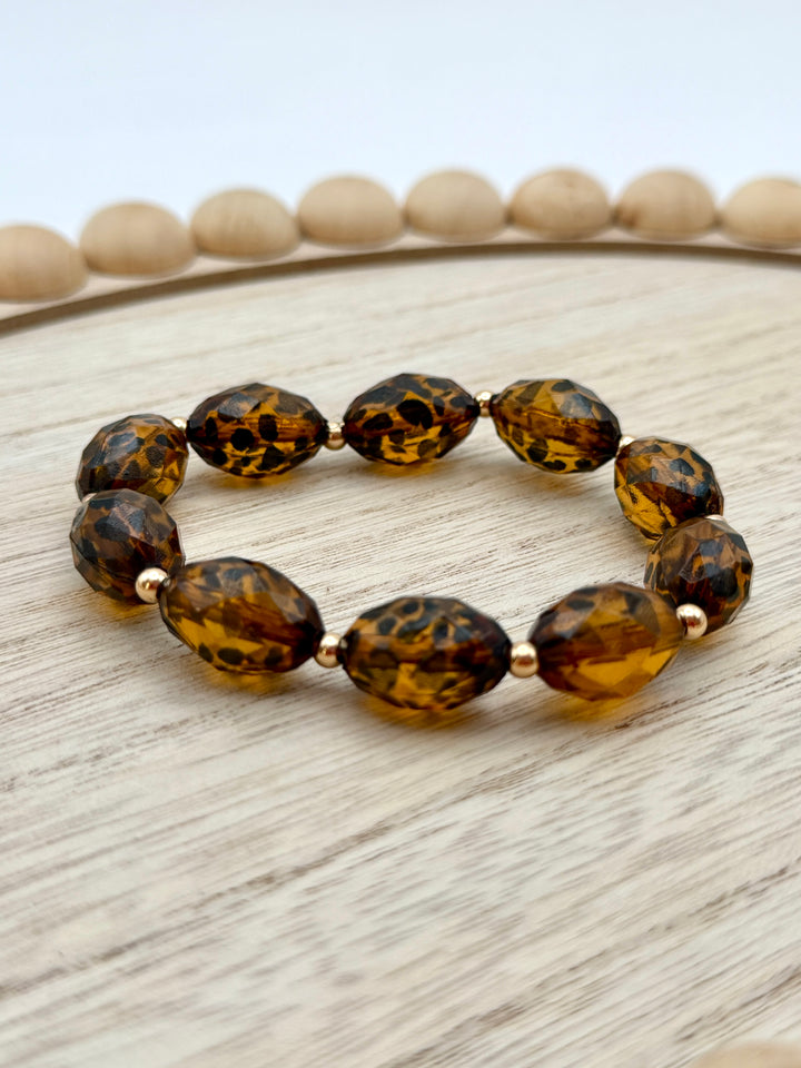 Gold Tortoise Beaded Bracelet
