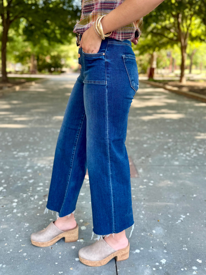 Kate High Rise Wide Leg Crop by Risen