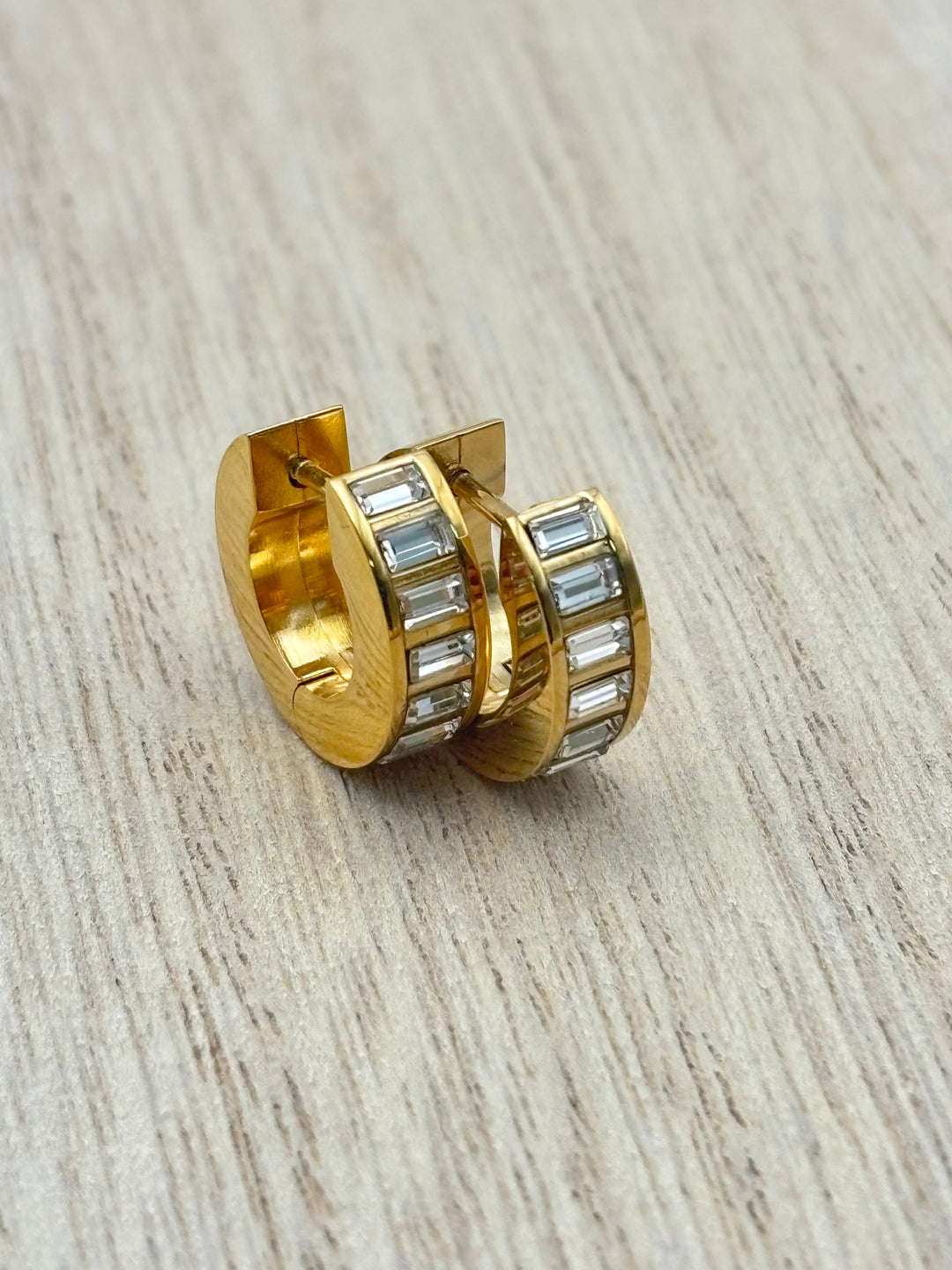 Ashley Baguette Hoops by ChansuttPearls