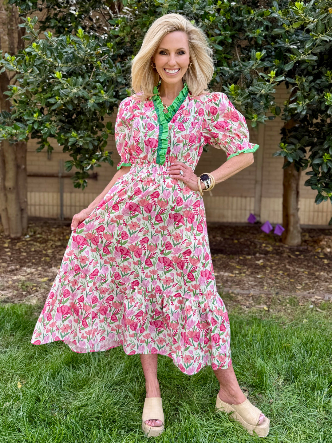 Just Blooming Floral Midi Dress