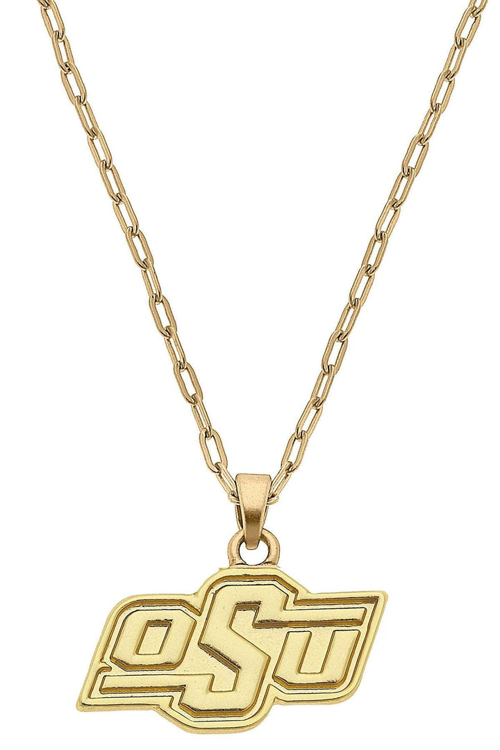 Collegiate Gold Pendant Necklace