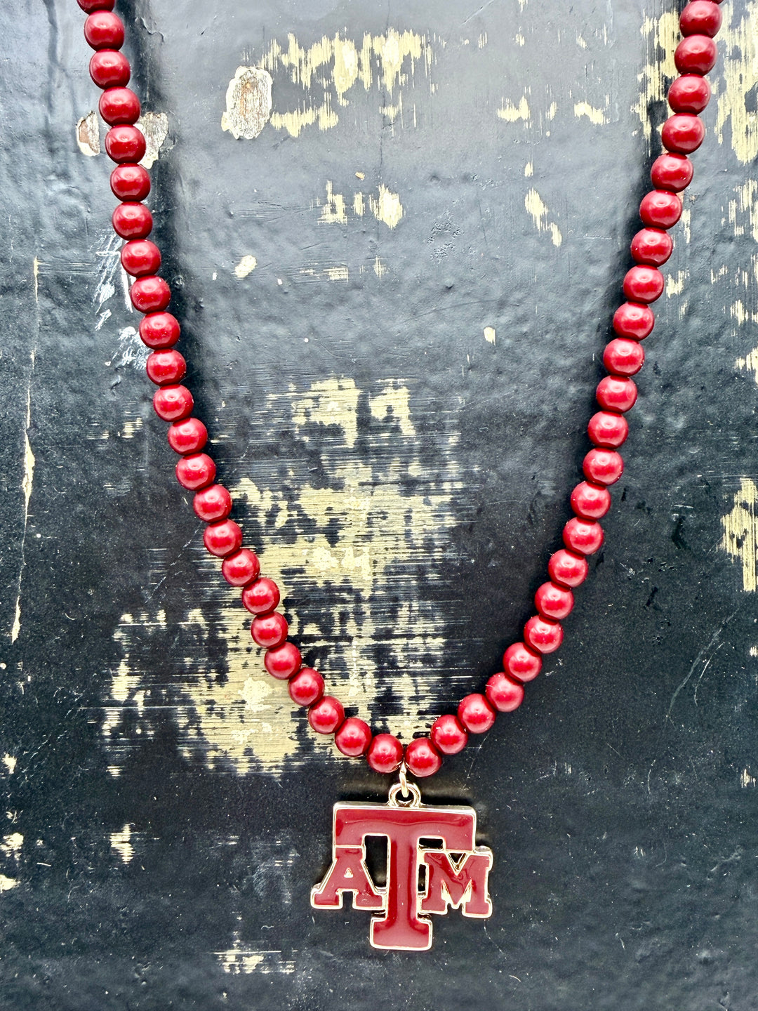 Texas A&M Beaded Necklace