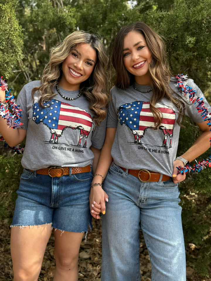 Lauren's Patriotic Buffalo Tee by Texas True Threads