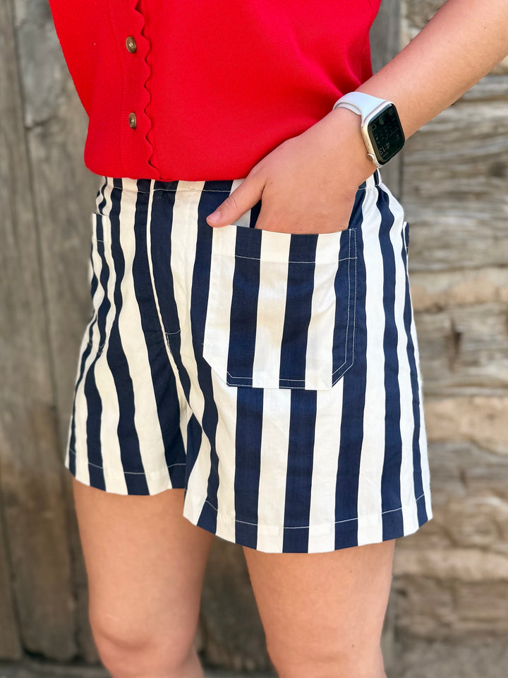 Classic Coast Navy Stripe Shorts