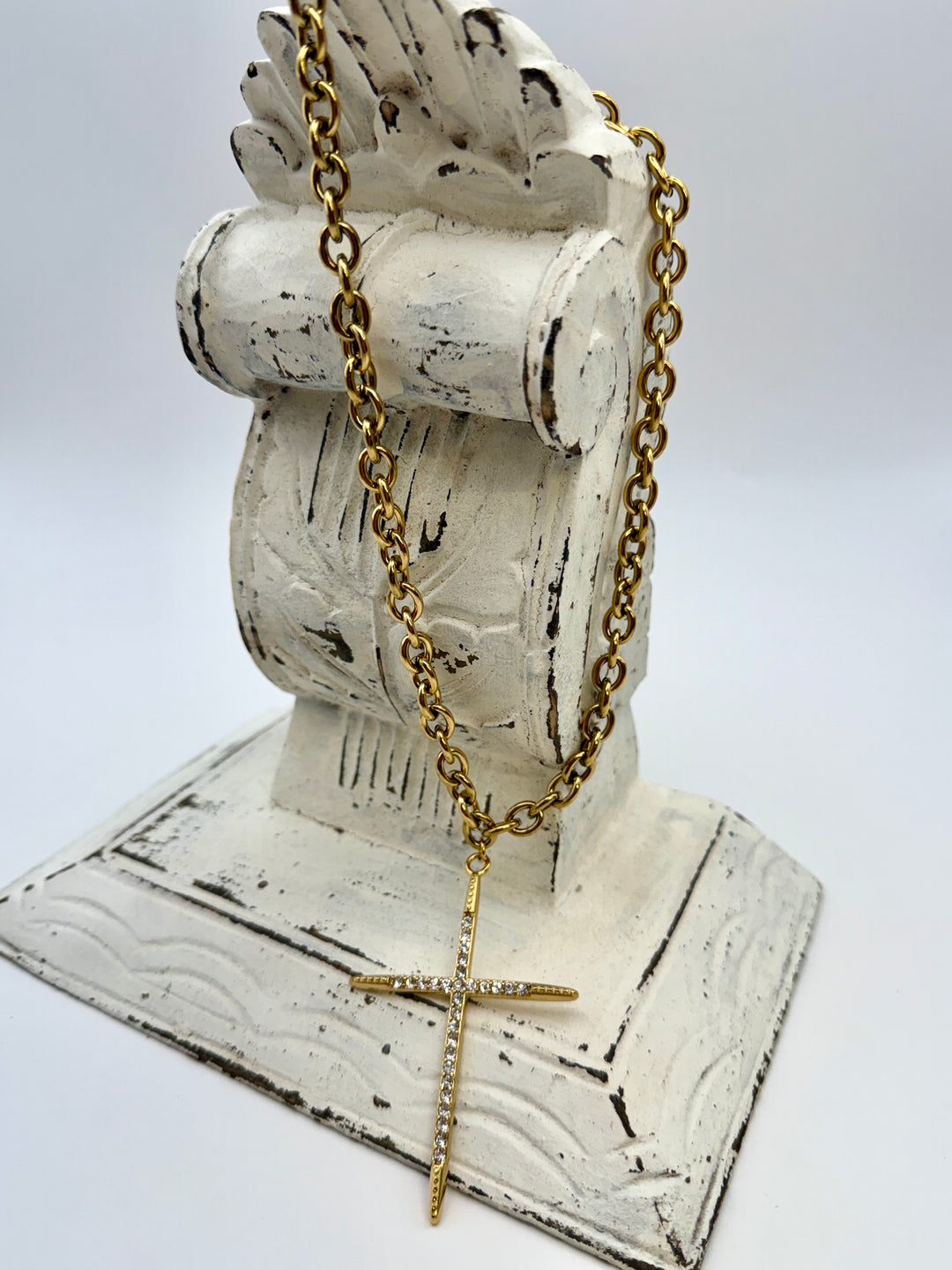 Luxe Large Cross Necklace