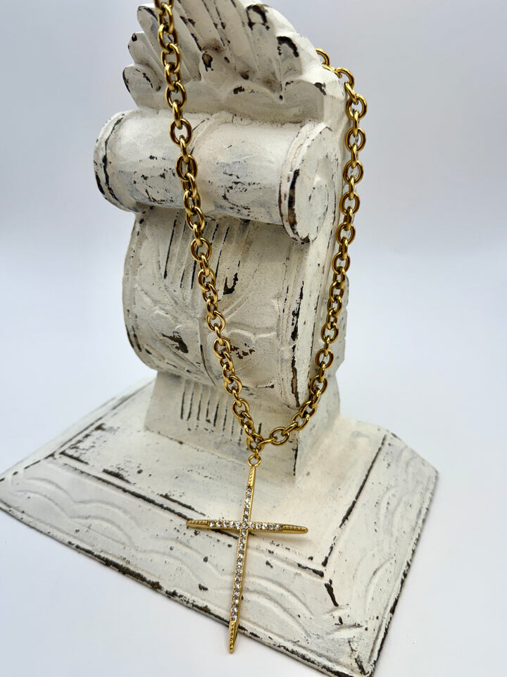 Luxe Large Cross Necklace