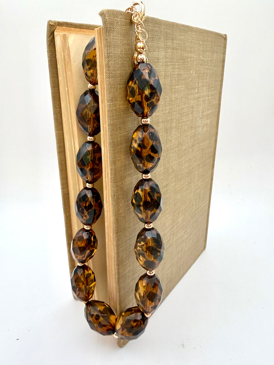 Gold Tortoise Beaded Necklace