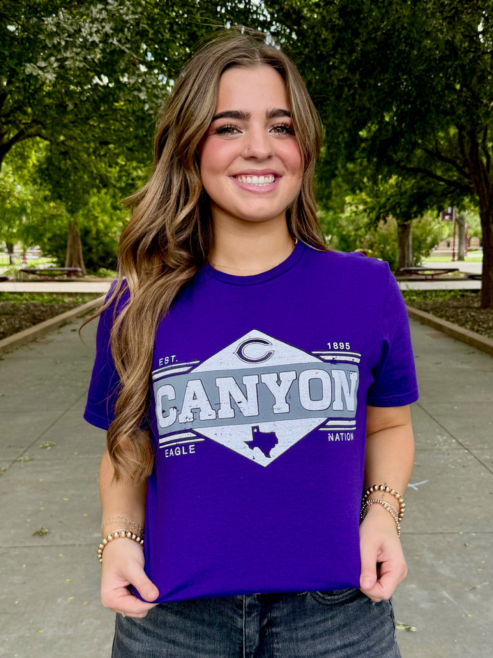 Canyon Diamond Purple Tee