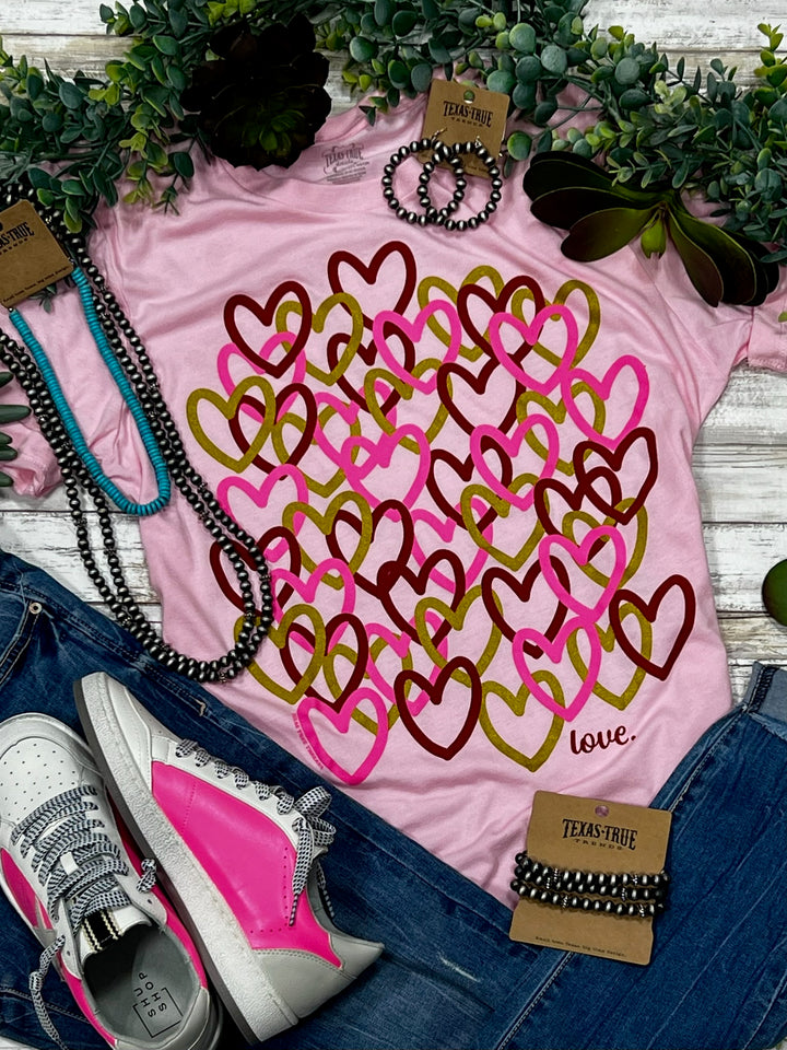 Cluster of Hearts Tee by Texas True Threads