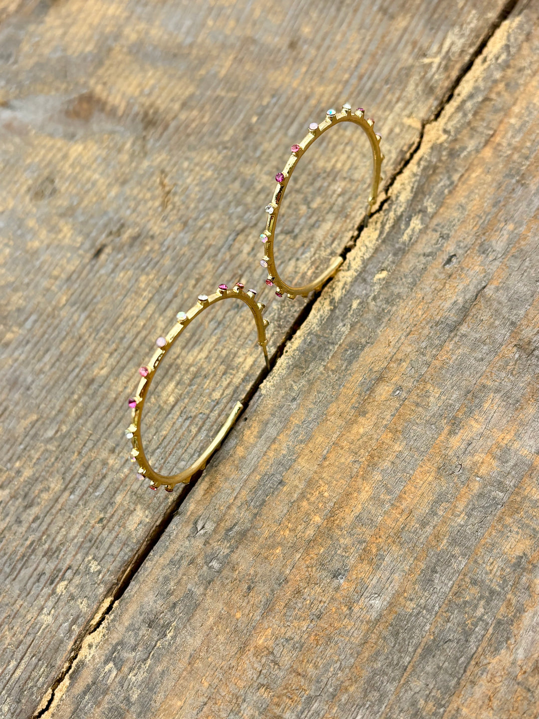 Sadler Pink & Gold Hoops