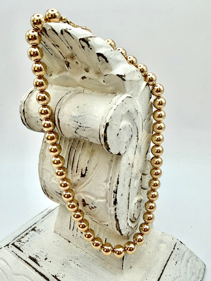 Kyla Gold Beaded Necklace