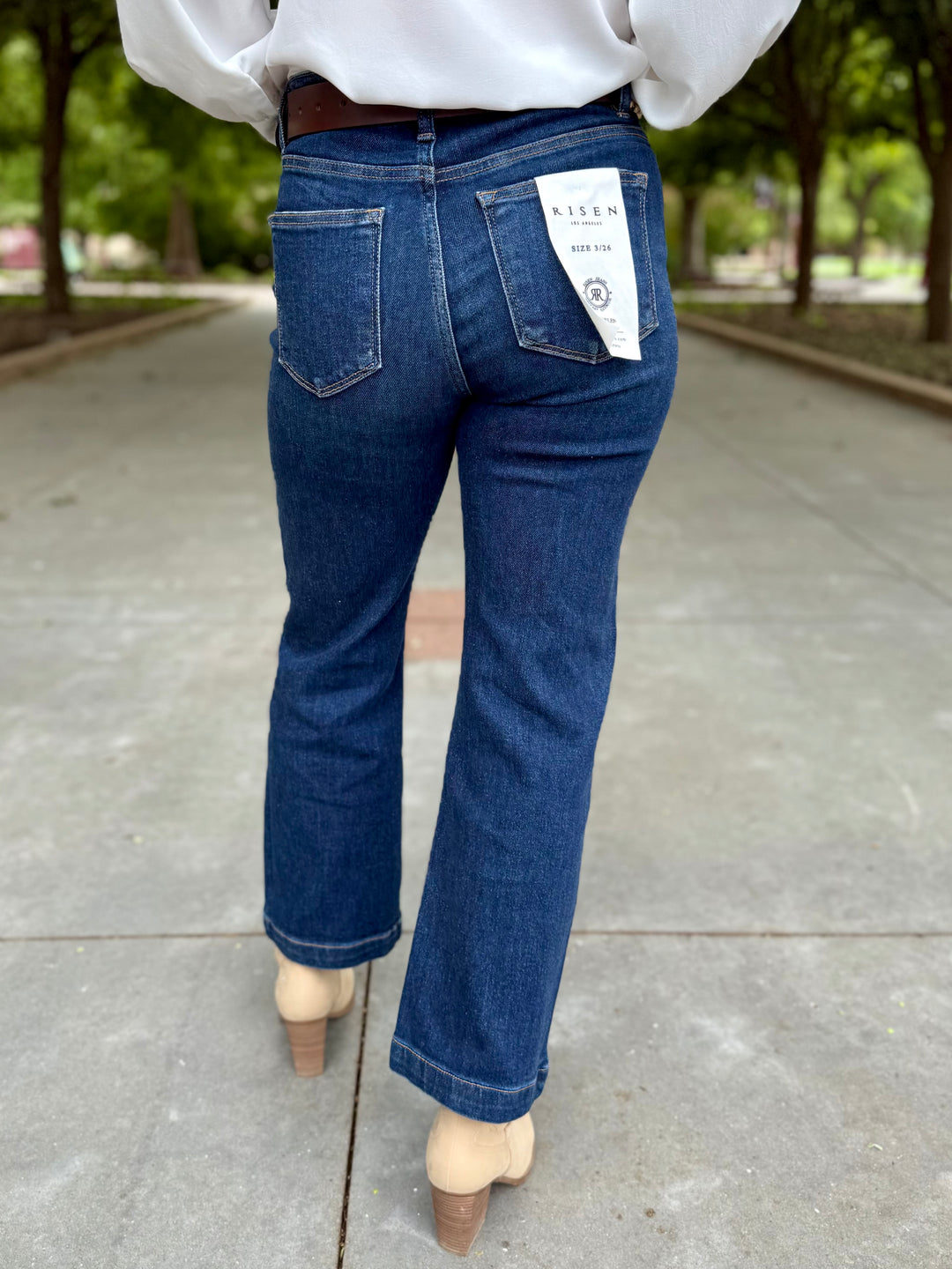 Asher Tummy Control Straight Leg Cropped Jean by Risen