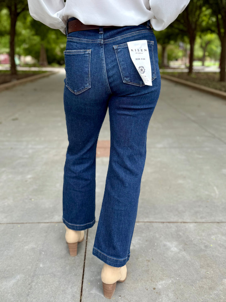 Asher Tummy Control Straight Leg Cropped Jean by Risen