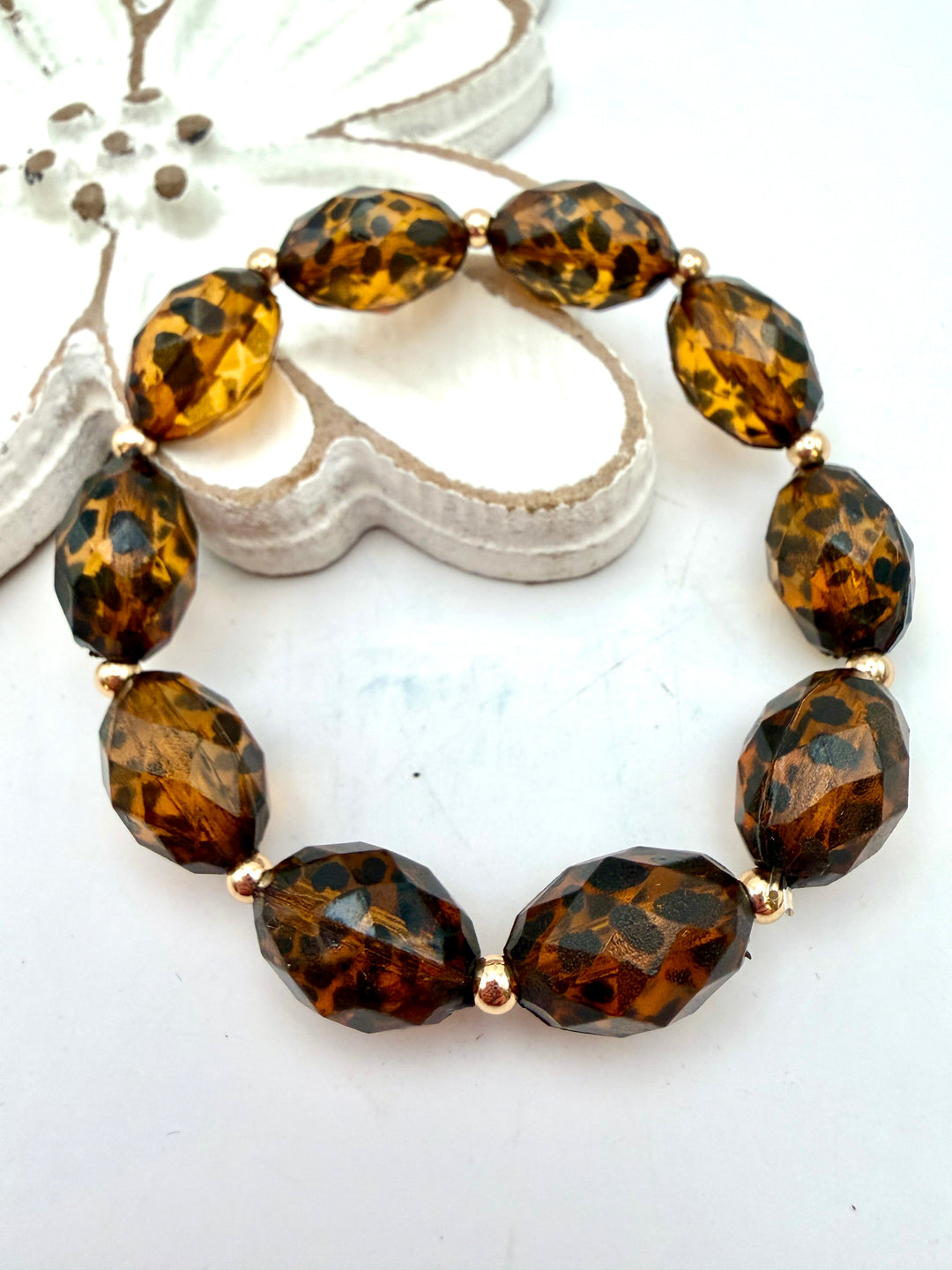 Gold Tortoise Beaded Bracelet