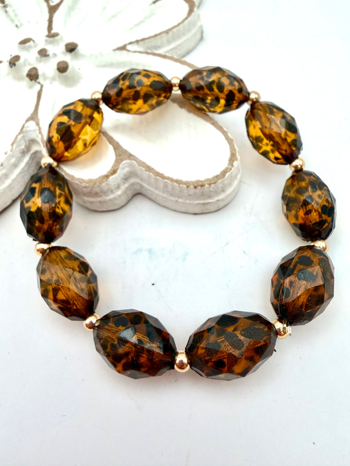 Gold Tortoise Beaded Bracelet