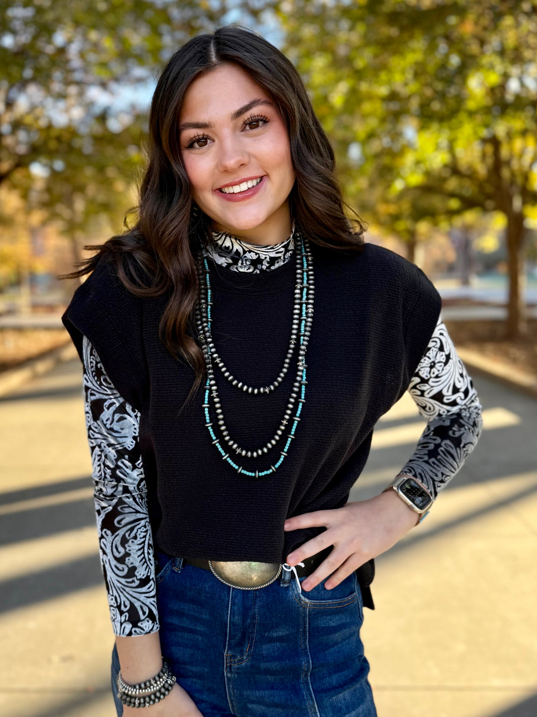 Basic in Black Sleeveless Top