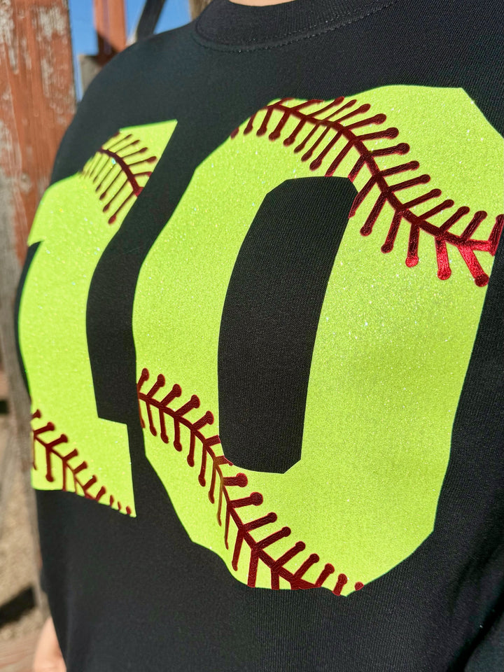 Custom Baseball/Softball Number Tee by Texas True Threads