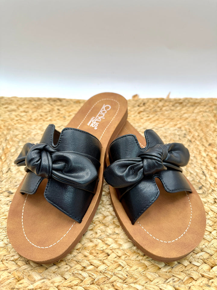 Too Cute Black Sandal by Corkys