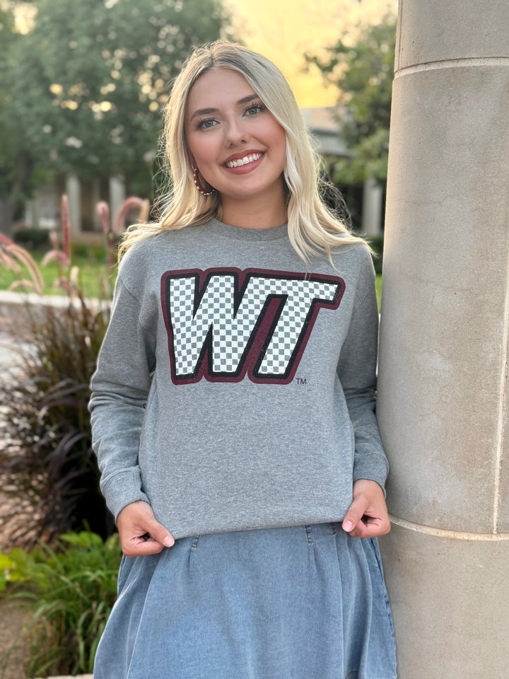 Checkered Slant WT Sweatshirt