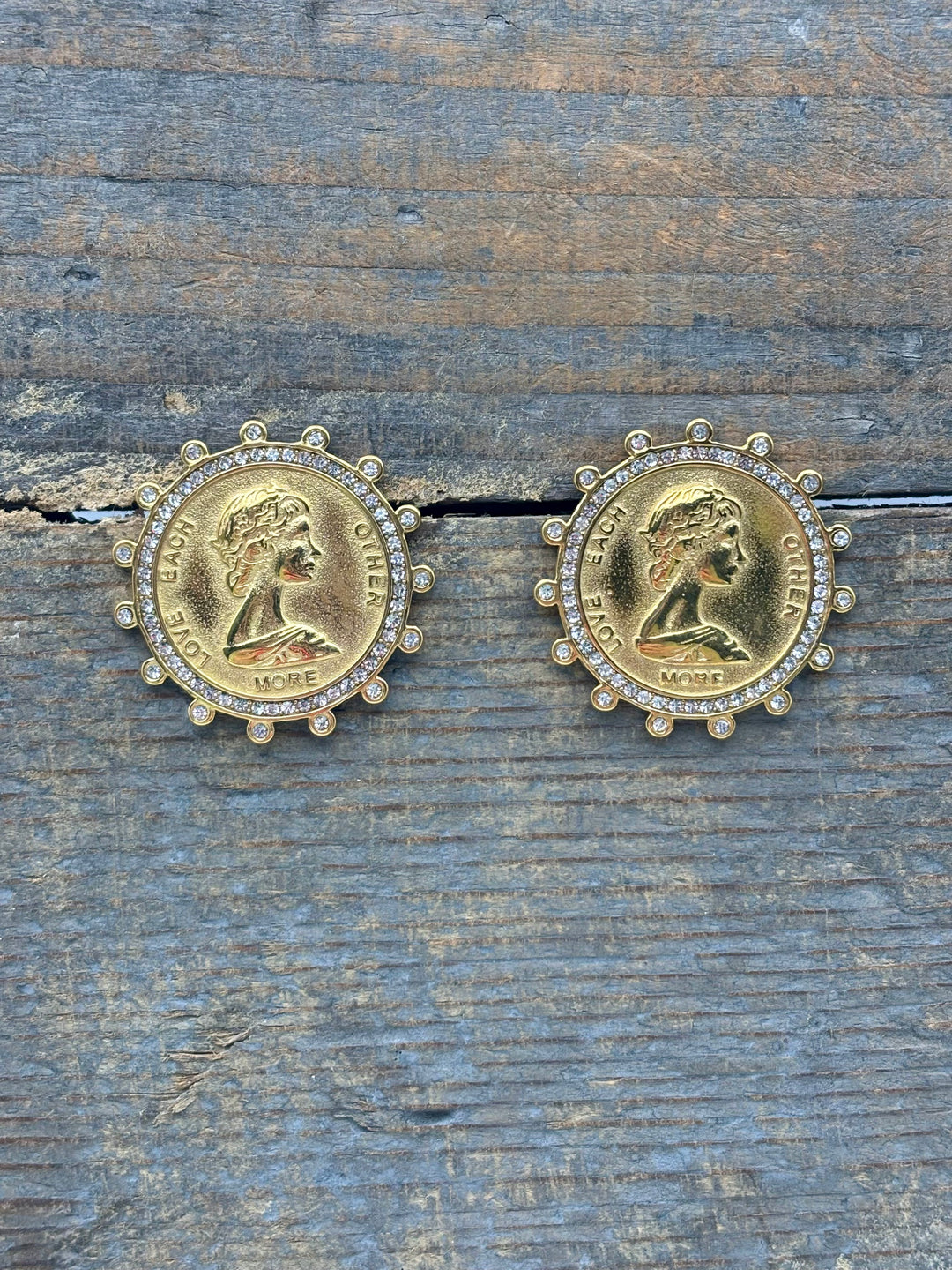 Gold Coin Earrings by ChansuttPearls