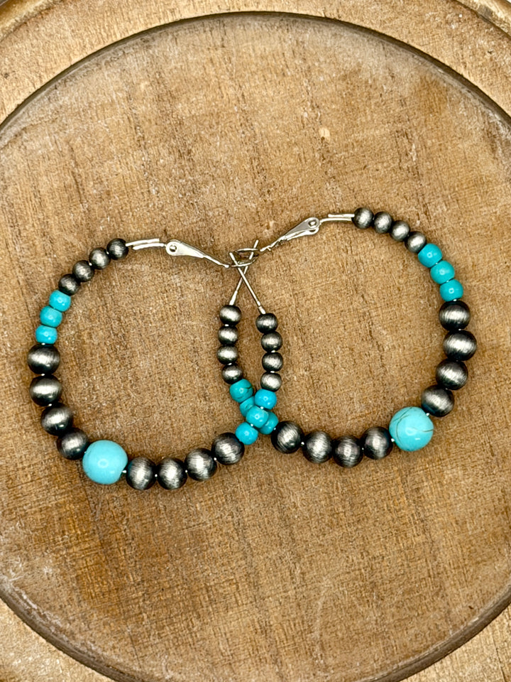 Kole Turquoise Hoop Earrings