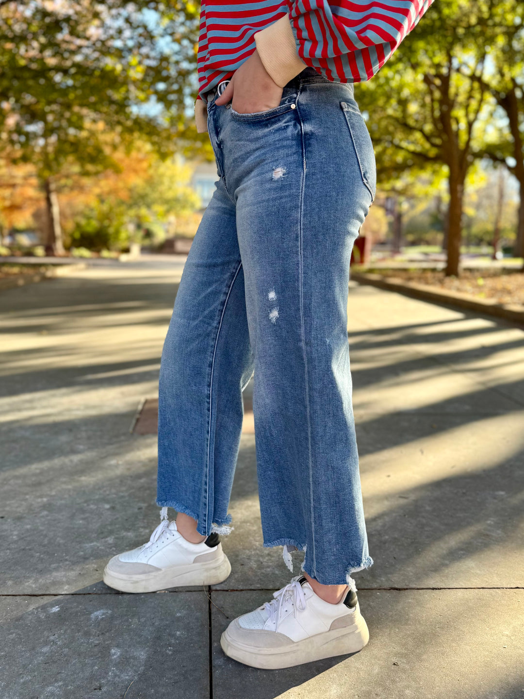 Mae High Rise Wide Leg Cropped Jean by Risen