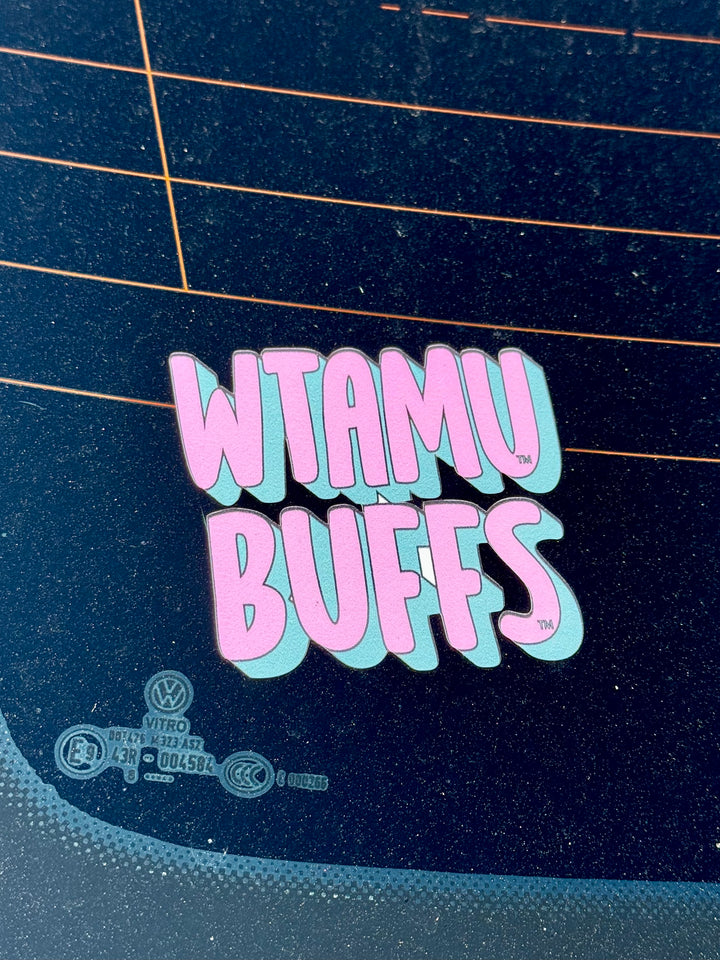 WTAMU Buffs Bubble Font Sticker