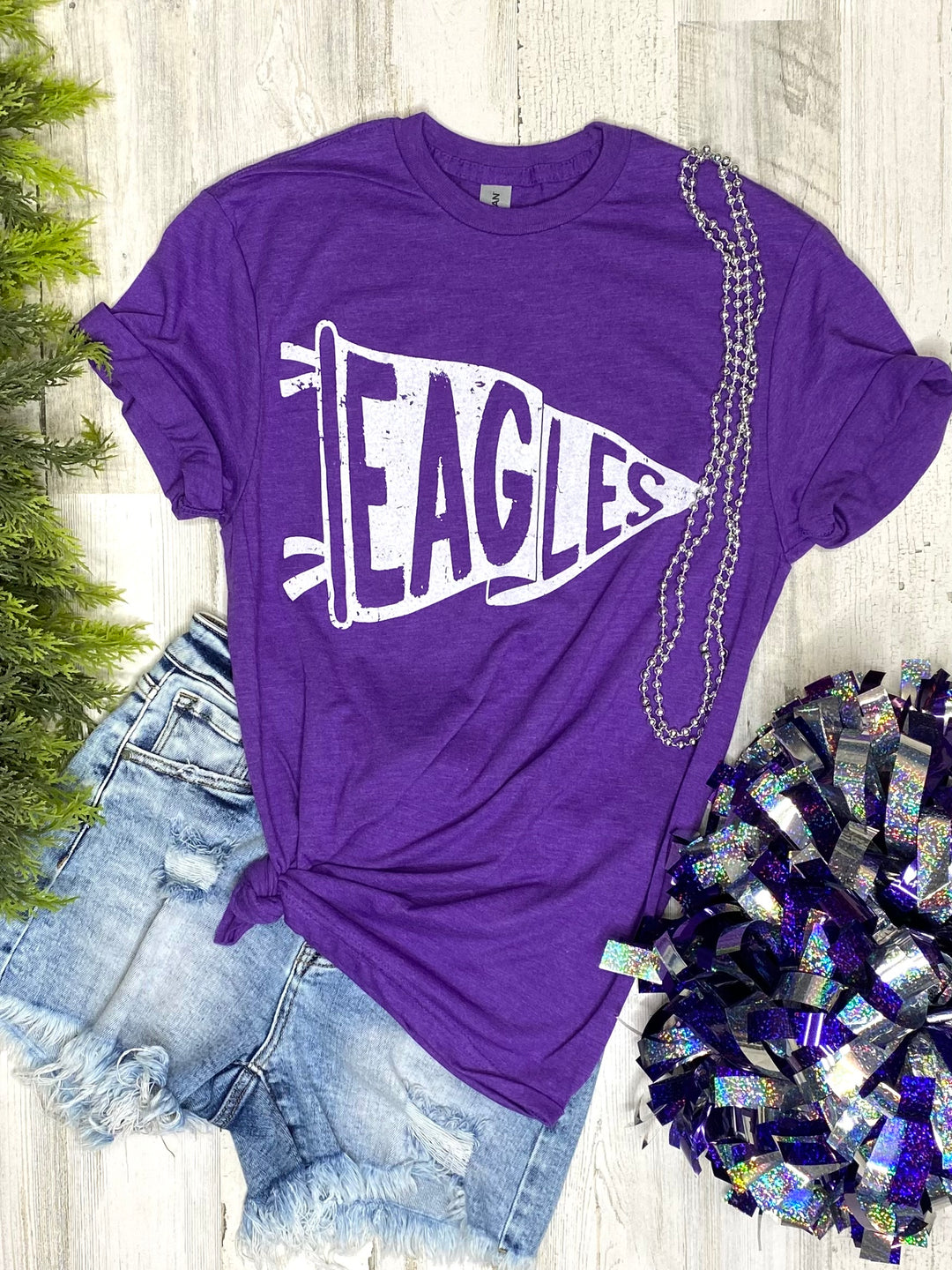 Eagles Pennant Purple Tee