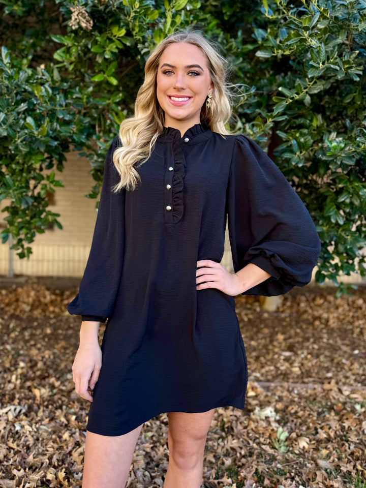 All Night Balloon Sleeve Dress