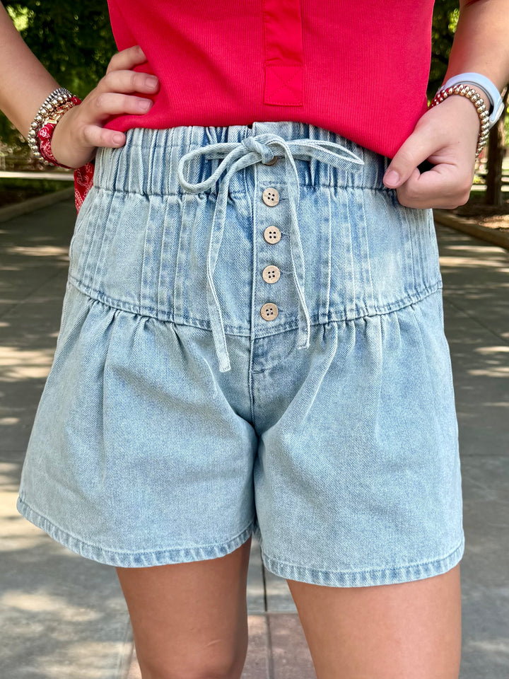 Saturday Style High Rise Flare Shorts