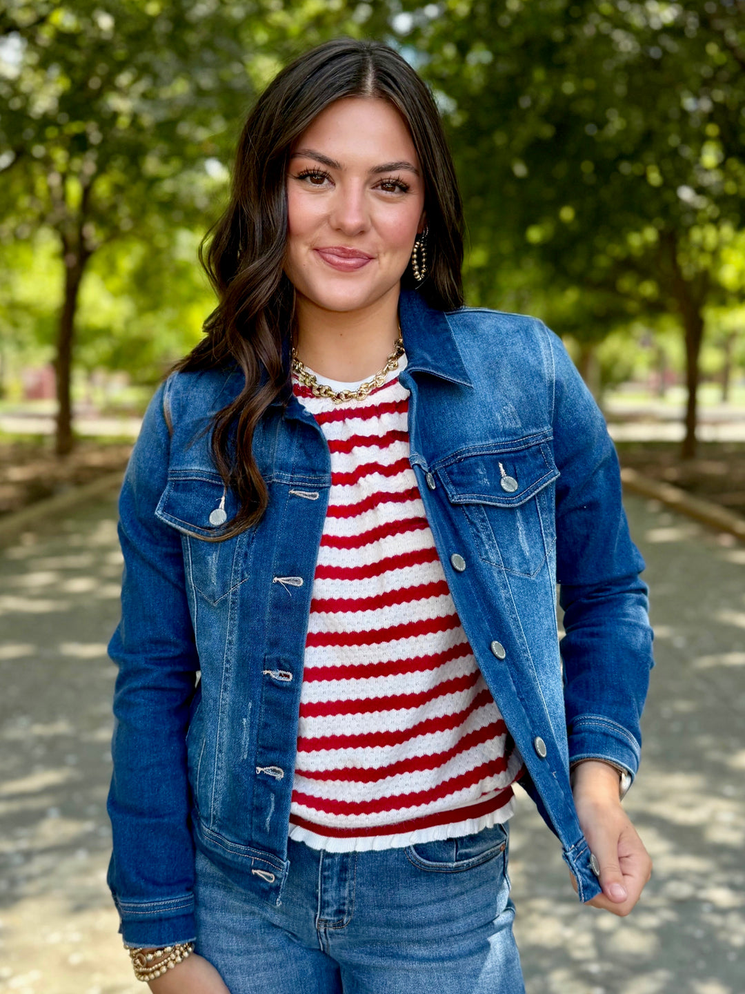 Stormy Skies Dark Wash Denim Jacket by Risen