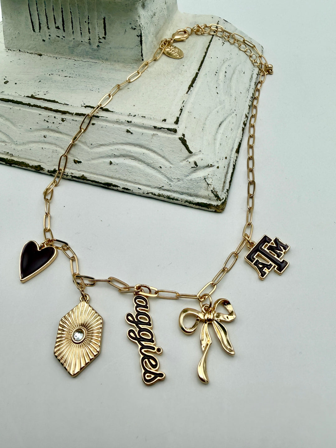 Texas A&M Aggies Paper Clip Charm Necklace