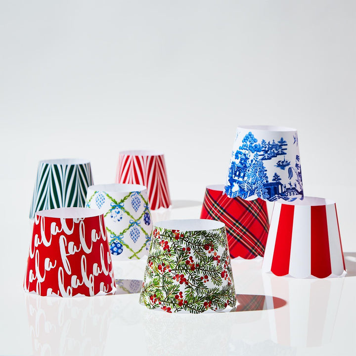 LED Cordless Table Lamp with Scalloped Edge Shade