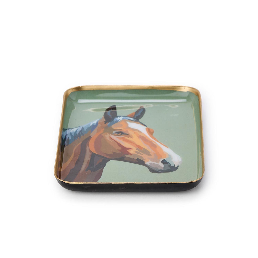 Set of 3 Horse Country Metal Desk Trays