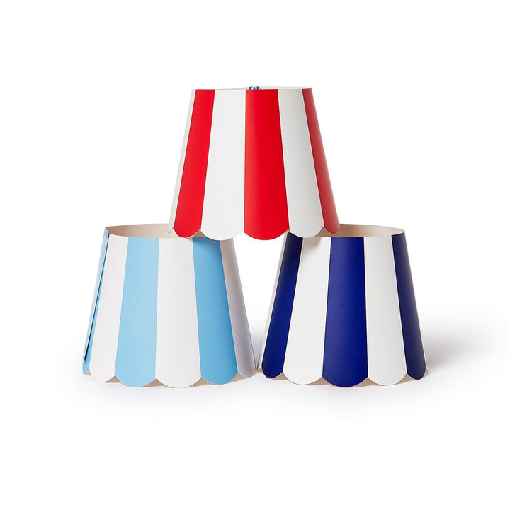 Awning Stripe Paper Lamp Shade Covers