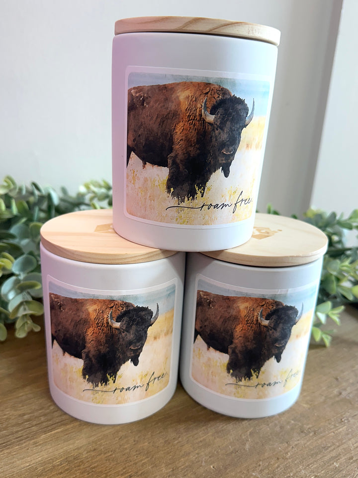 Roam Free Buffalo Candle
