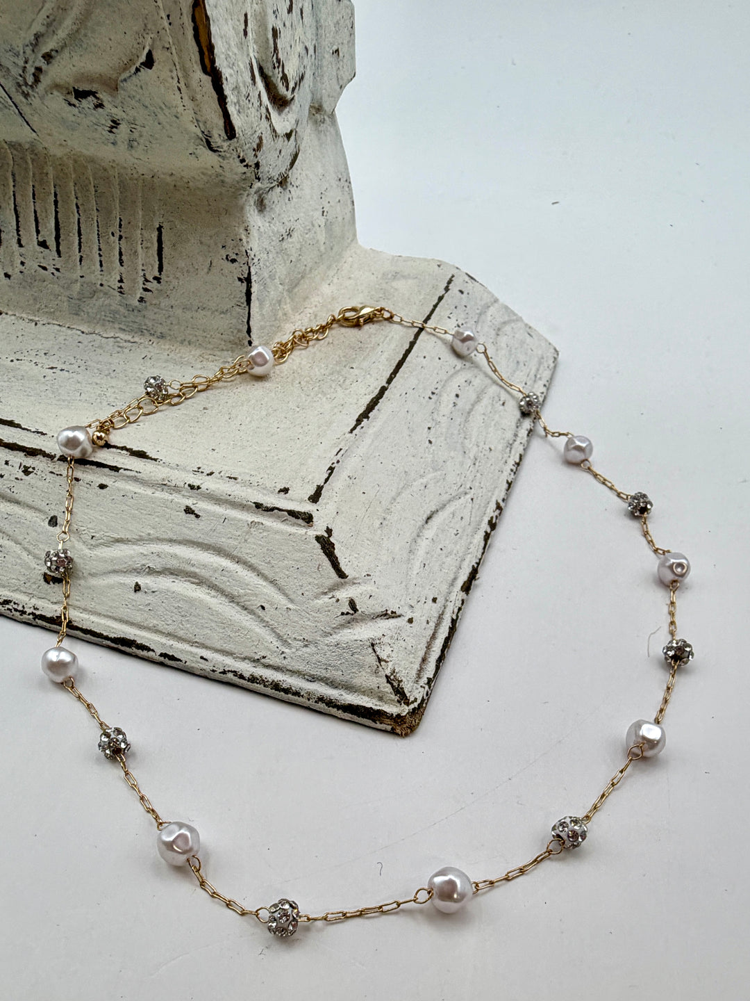 Faith Dainty Pearl Necklace
