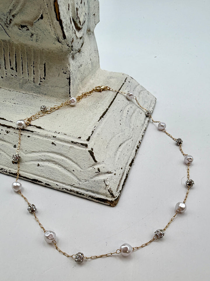 Faith Dainty Pearl Necklace