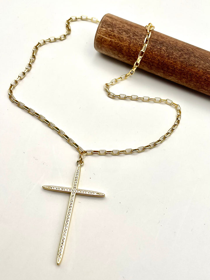 Mavis Large Cross Necklace