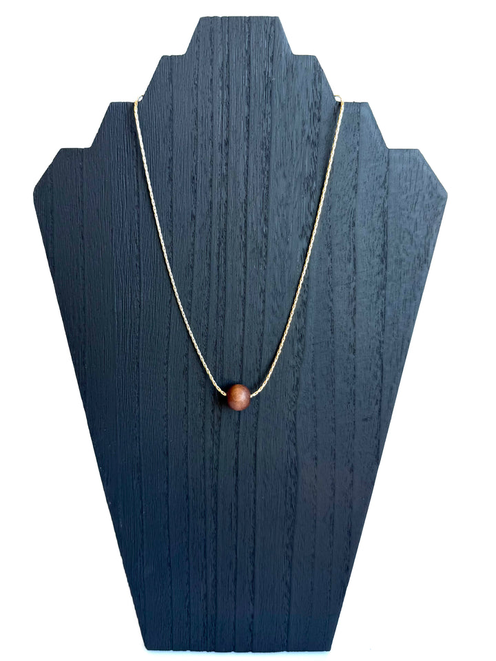 Ren Dainty Wooden Bead Necklace