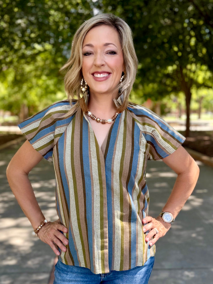 Striped Delight Top by THML